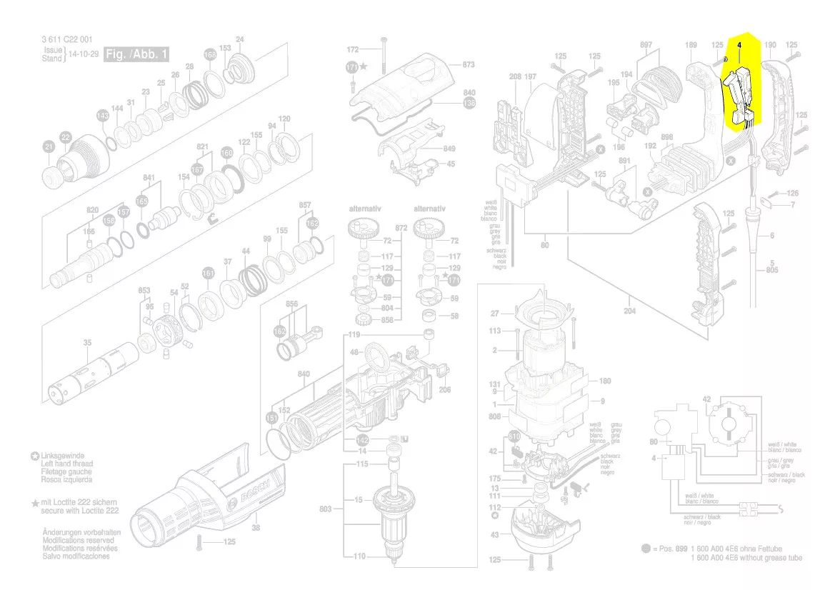 Interrupteur réf. 1 617 200 30B Bosch
